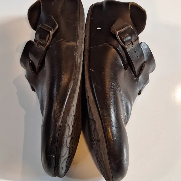 Birkenstock Men's Dark Brown Leather Londons - Picture 4 of 6